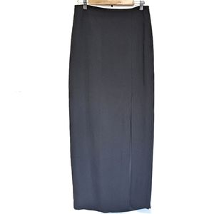 Black maxi skirt Mango long slit sz 10